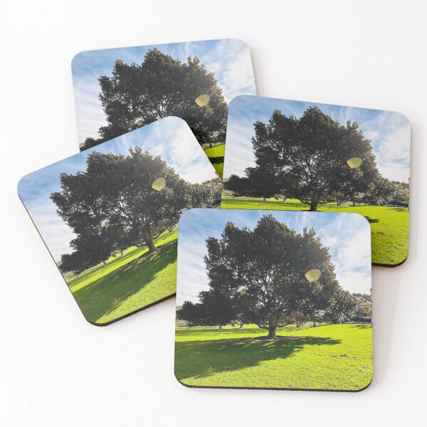 Item preview, Large Evergreen Tree in Sunny Park with Blue Sky designed and sold by BalkanBloom.