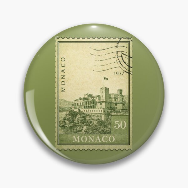 Item preview, Monaco Prince's Palace Vintage Stamp Travel Souvenir Monte Carlo Europe Postcard designed and sold by Annika Shurafa.
