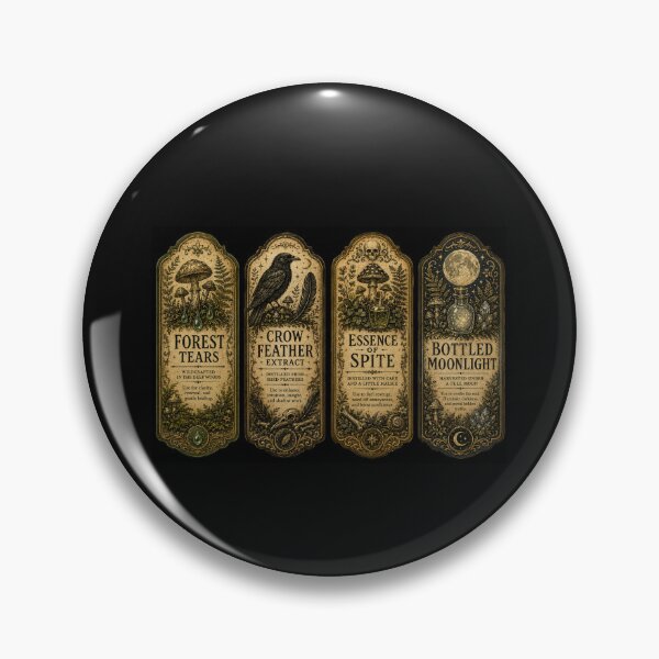 Item preview, Goblincore Apothecary Potion Labels – Vintage Victorian Dark Botanical Art | Witchy Goblincore Gift designed and sold by irfanshikh.