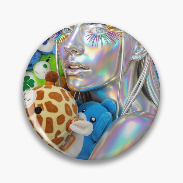 Item preview, Hunter Schafer: Chrome Goddess & Plushie Dream Art designed and sold by y2kponyclub.
