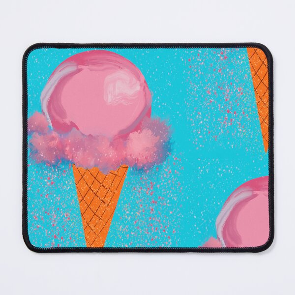 Item preview, Cotton Cloud Ice Cream - Whimsical Dessert Illustration designed and sold by justcoolretail.