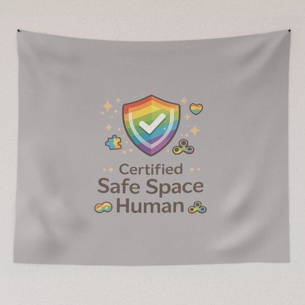 Item preview, Inclusive LGBTQ Therapist Design Certified Safe Space Human ADHD Autism Friendly Counselor Gift designed and sold by Im-Ara.