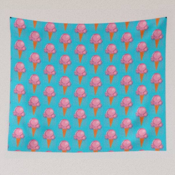 Item preview, Cotton Cloud Ice Cream - Whimsical Dessert Illustration designed and sold by justcoolretail.