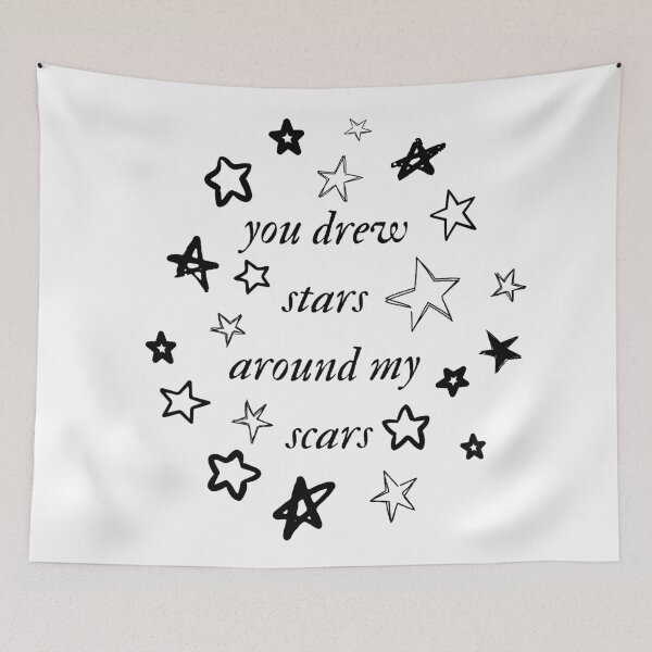 Item preview, You Drew Stars Around My Scars Cardigan Taylor Swift Lyrics designed and sold by secondcityshore.
