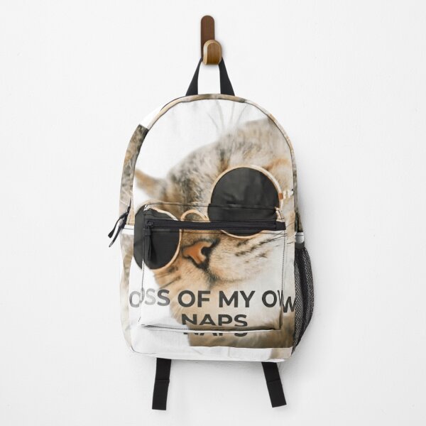 Item preview, Boss Of My Own Naps Funny Cat Sticker - Cool Cat with Sunglasses Art designed and sold by zakman02.
