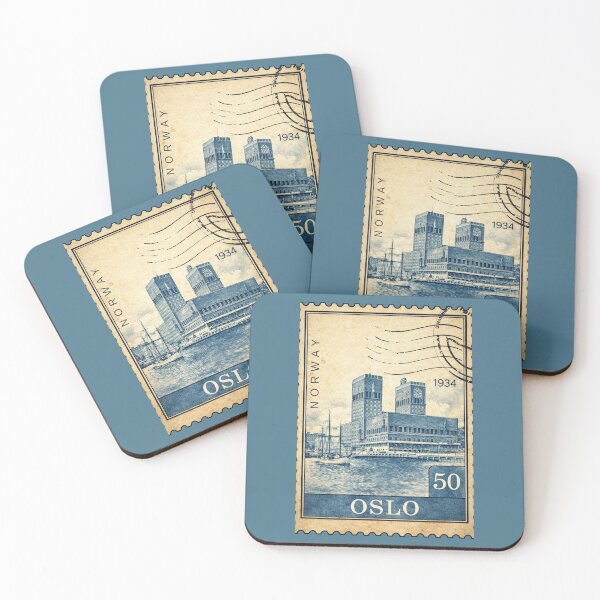 Item preview, Oslo Norway City Hall Travel Souvenir Europe Postcard designed and sold by Annika Shurafa.