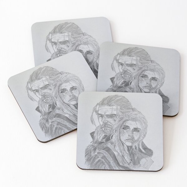 Item preview, Geralt & Ciri | The Witcher Pencil Sketch designed and sold by ArtEngineer77.