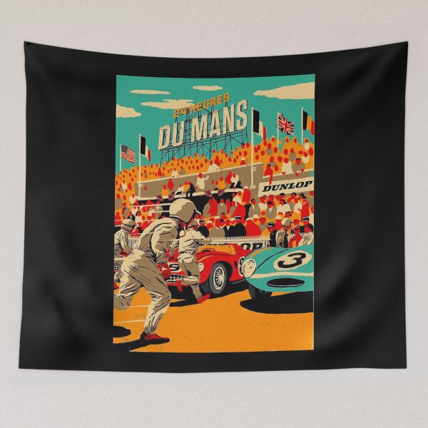 Item preview, Blast from the past art Gran Premio France Du Mans 1950 designed and sold by Helios Be. Lavsh.