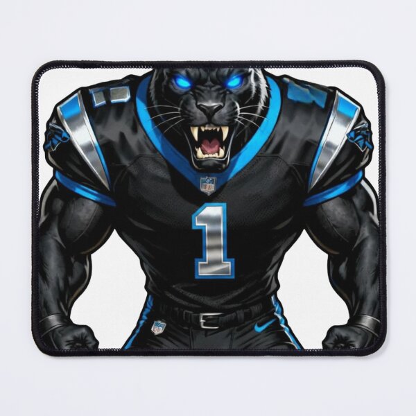 Item preview, Aggressive Blue Panther Football Mascot designed and sold by Pandora´s Box.