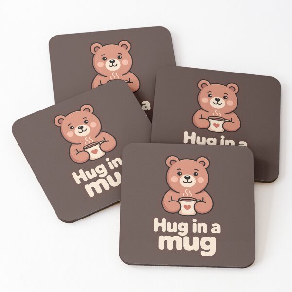 Item preview, Hug in a Mug – Minimalist Bear Barista Art Print, Cozy Coffee Lover Illustration designed and sold by Montodesign.