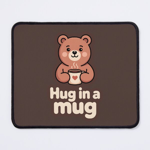 Item preview, Hug in a Mug – Minimalist Bear Barista Art Print, Cozy Coffee Lover Illustration designed and sold by Montodesign.