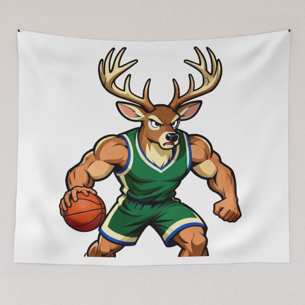 Item preview, Fierce Stag Deer Basketball Mascot designed and sold by Pandora´s Box.