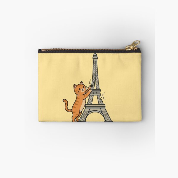 Item preview, Funny Orange Cat Scratching Eiffel Tower Paris  designed and sold by MythoWorldddd.