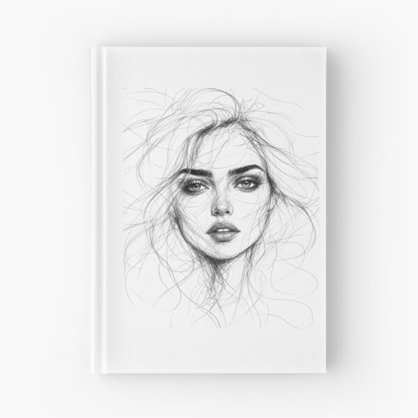 Item preview, Pencil Line Drawing Female Portrait 6 designed and sold by Yontartov.