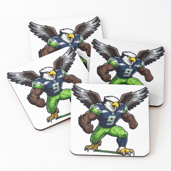 Item preview, Aggressive Sea Hawk Football Mascot #9 designed and sold by Pandora´s Box.