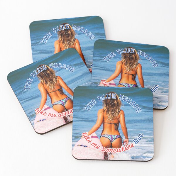 Item preview, The Blue Escape Surf Girl Bikini Beach Ocean Summer designed and sold by LittleBigGifts.