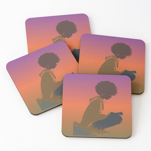 Artikelvorschau, Sonnenuntergangslesung Afro Sonnenuntergangsfriedenslesung Ästhetik entworfen und verkauft von AstronautMerch.