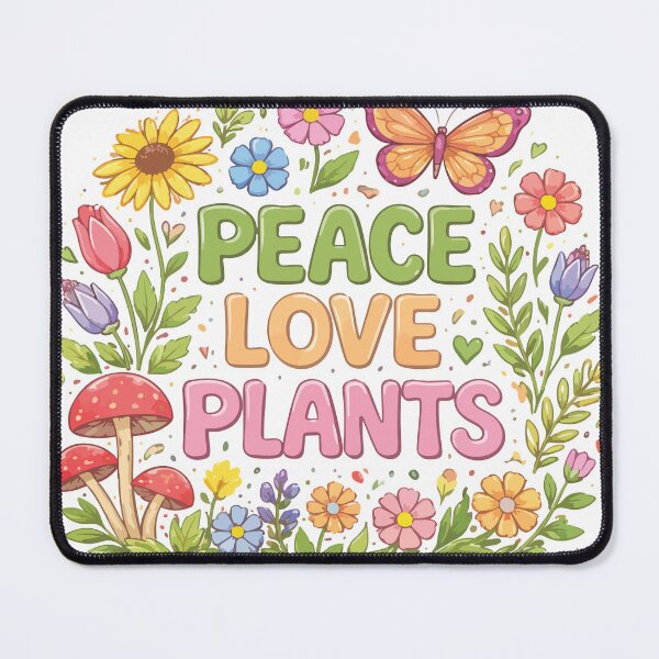 Item preview, Retro Peace Love Plants Floral Aesthetic T-Shirt designed and sold by ucpstudio.