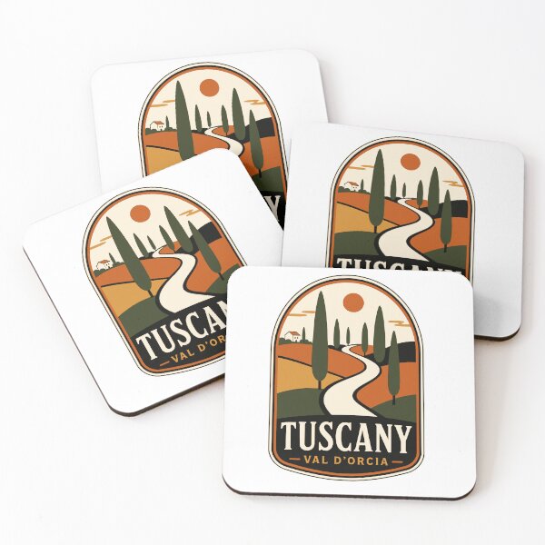 Item preview, Tuscany Vintage Travel Badge T-Shirt - Val d'Orcia Italian Countryside designed and sold by Lyfeinsights.