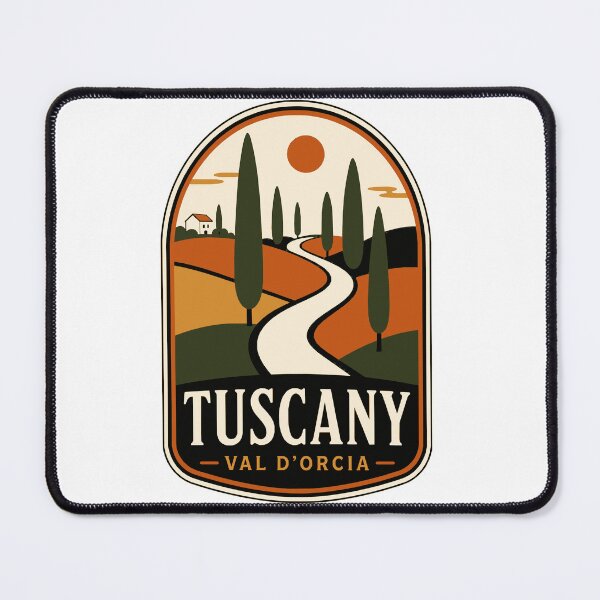 Item preview, Tuscany Vintage Travel Badge T-Shirt - Val d'Orcia Italian Countryside designed and sold by Lyfeinsights.