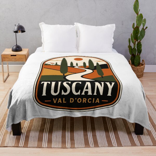 Item preview, Tuscany Vintage Travel Badge T-Shirt - Val d'Orcia Italian Countryside designed and sold by Lyfeinsights.