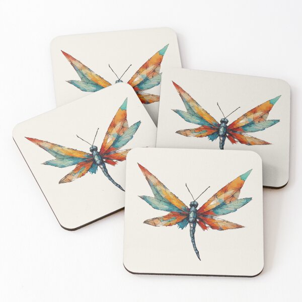 Item preview, Geometric Dragonfly - Modern Animal Art designed and sold by Tklezardesigns.