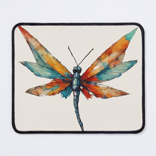 Item preview, Geometric Dragonfly - Modern Animal Art designed and sold by Tklezardesigns.