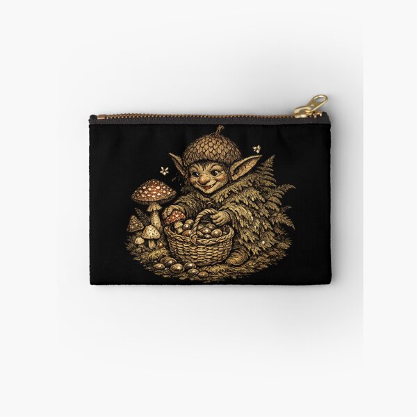 Item preview, Goblincore Mushroom Collector – Whimsical Forest Goblin Storybook Art | Cottagecore Dark Nature Gift designed and sold by irfanshikh.