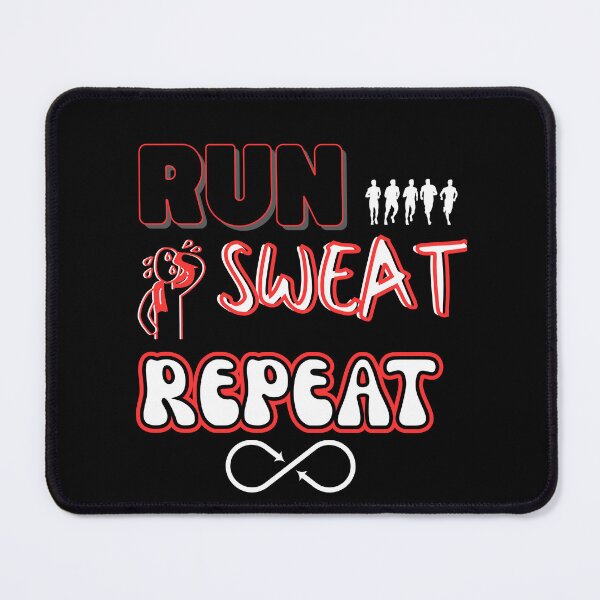 Item preview, Run Sweat Repeat Motivational Running Fitness Design designed and sold by Snedsdigital.