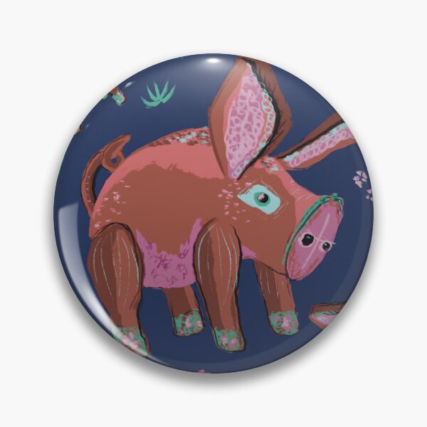 Item preview, Cute Cartoon Pig, Funny Farm Animal, blue designed and sold by BeeFoxTree.