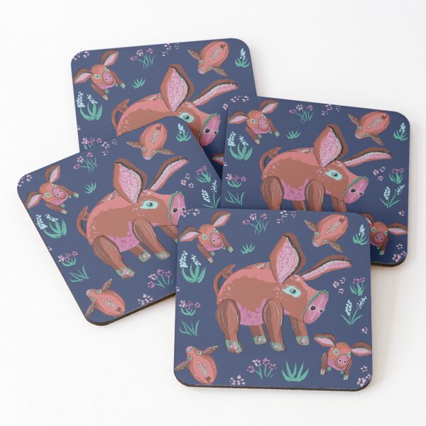 Item preview, Cute Cartoon Pig, Funny Farm Animal, blue designed and sold by BeeFoxTree.