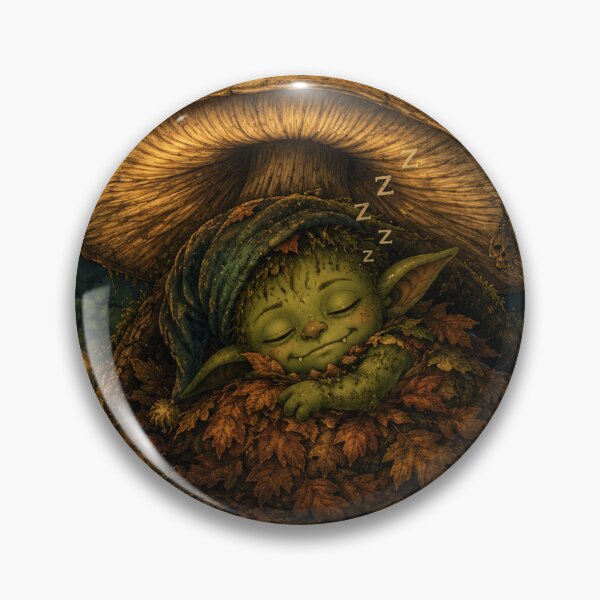 Item preview, Goblincore Sleep Mode – Cozy Goblin Sleeping in Mushroom Art | Funny Night Owl Goblincore Gift designed and sold by irfanshikh.