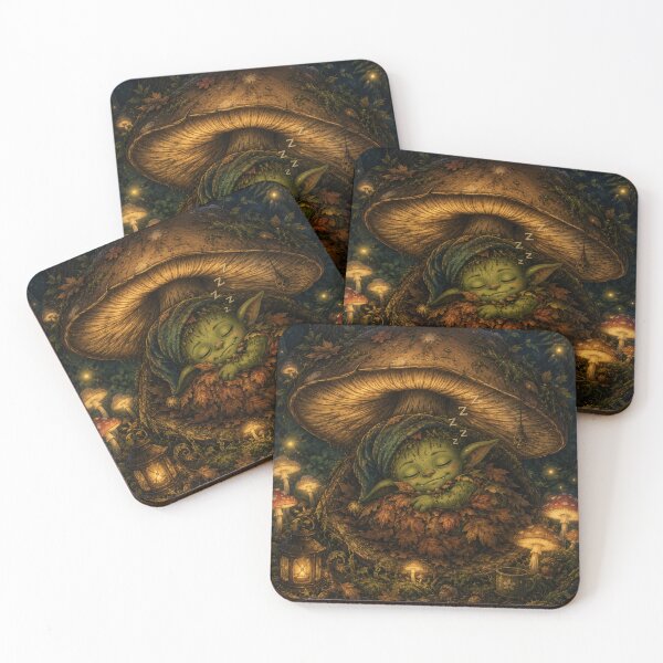 Item preview, Goblincore Sleep Mode – Cozy Goblin Sleeping in Mushroom Art | Funny Night Owl Goblincore Gift designed and sold by irfanshikh.