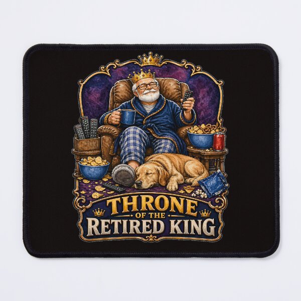 Item preview, Funny Retirement Humor Art Design Throne of the Retired King designed and sold by fantasticdesign.