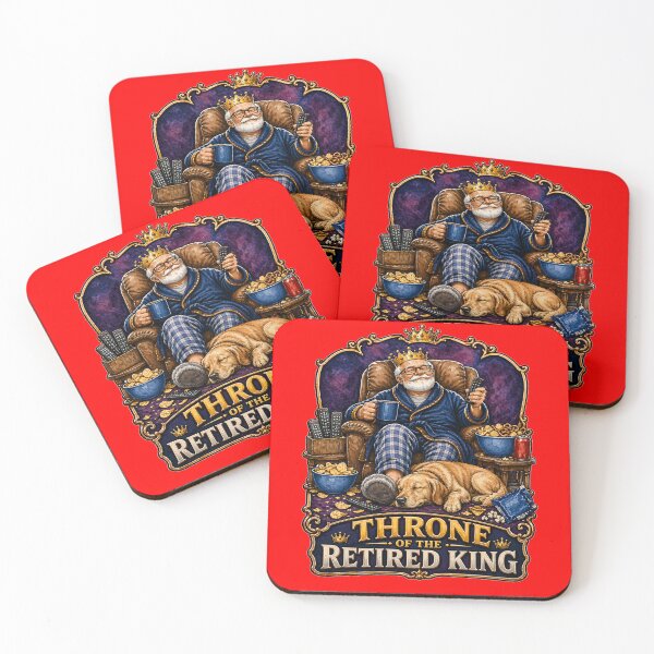 Item preview, Funny Retirement Humor Art Design Throne of the Retired King designed and sold by fantasticdesign.