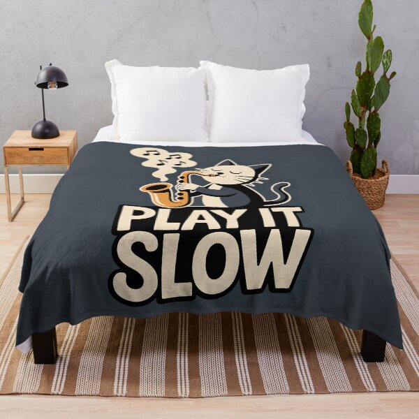 Item preview, Play It Slow – Minimalist Cat Saxophonist Art Print, Jazz Night Illustration designed and sold by Montodesign.