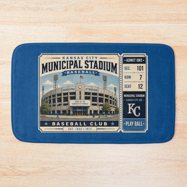 Item preview, Kansas City Municipal Stadium Vintage Ticket Poster Retro Baseball Stadium Art Classic KC Ballpark Exterior designed and sold by GhostDawgs.