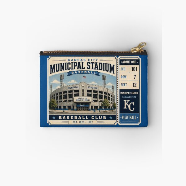 Item preview, Kansas City Municipal Stadium Vintage Ticket Poster Retro Baseball Stadium Art Classic KC Ballpark Exterior designed and sold by GhostDawgs.