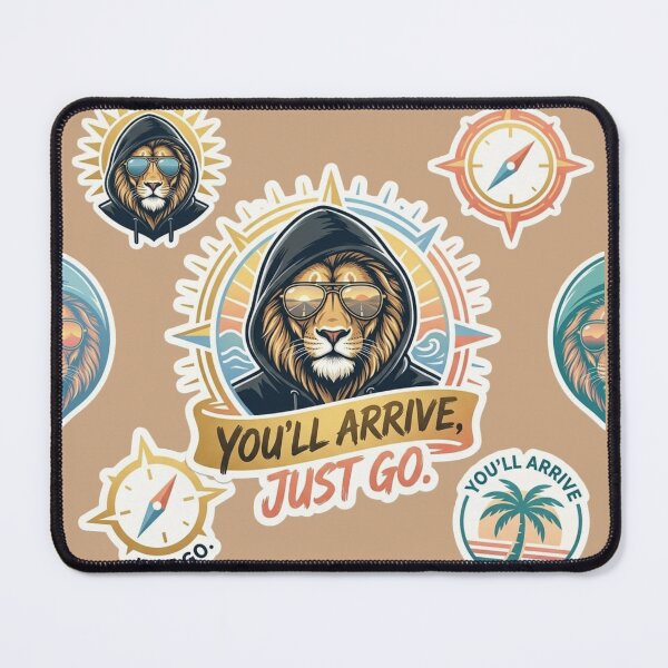 Item preview, Cool Lion Motivational Quote You'll Arrive Just Go designed and sold by Hafcishop.