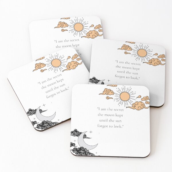 Item preview,  The Secret Moon & Sun Celestial Quote Illustration designed and sold by Lush Aura Designs.