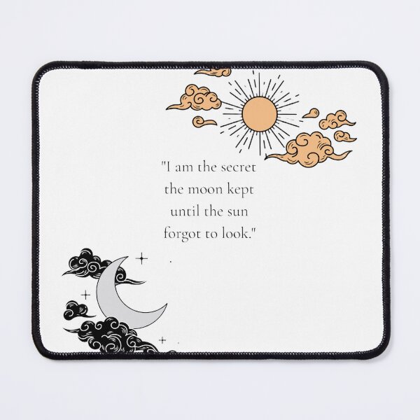 Item preview, The Secret Moon & Sun Celestial Quote Illustration designed and sold by Lush Aura Designs.