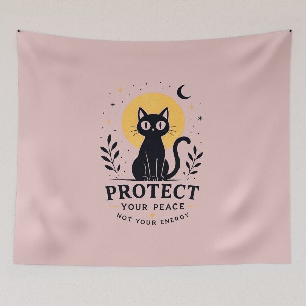 Item preview, Protect Your Peace Cat Design designed and sold by AdicretorDesign.