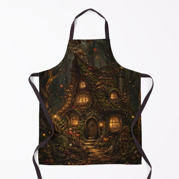 Item preview, Goblincore Enchanted Forest Cottage – Atmospheric Dark Fairy Tale Illustration | Dark Cottagecore Art Gift designed and sold by irfanshikh.