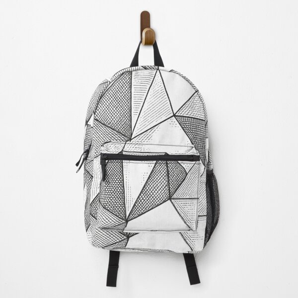 Item preview, Black and White Geometric Triangle Pattern | Minimalist Ink Hatching Art | Abstract Polygon Design designed and sold by Patterns Workshop.