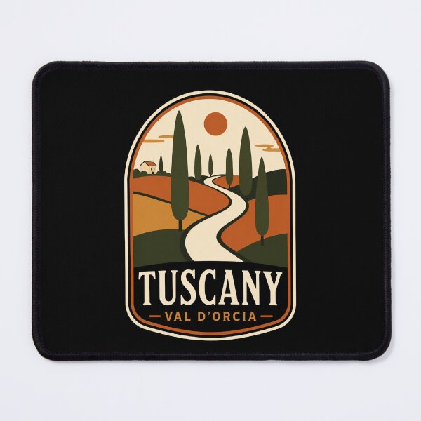 Item preview, Tuscany Vintage Travel Badge T-Shirt - Val d'Orcia Italian Countryside designed and sold by Lyfeinsights.