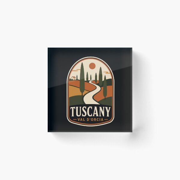 Artikelvorschau, Tuscany Vintage Travel Badge T-Shirt – Val d'Orcia Italian Countryside entworfen und verkauft von Lyfeinsights.