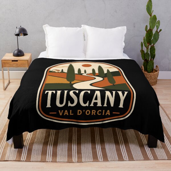 Item preview, Tuscany Vintage Travel Badge T-Shirt - Val d'Orcia Italian Countryside designed and sold by Lyfeinsights.