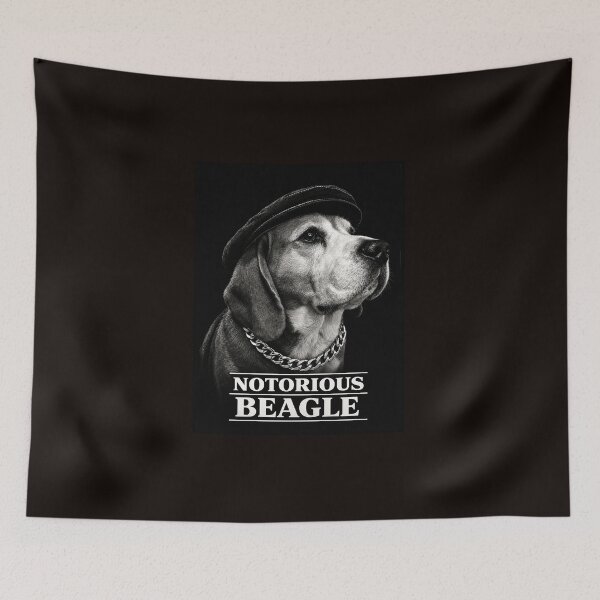 Item preview, Portrait of a beagle wearing a cap in the style of a rap legend designed and sold by Eric Sintès.