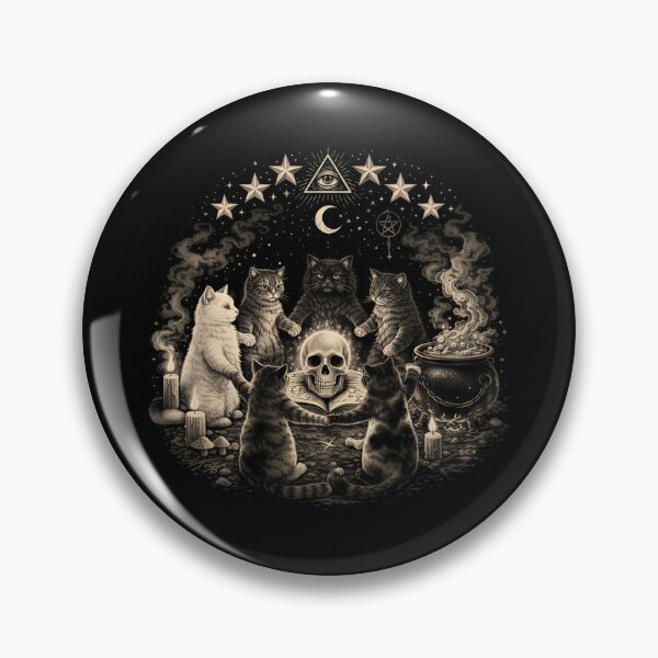 Item preview, Witchy Gothic Cat Ritual Support Your Local Coven designed and sold by Blok45.