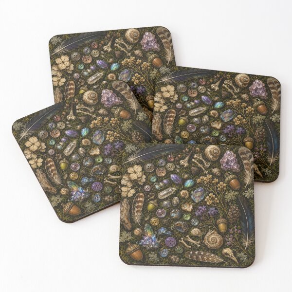 Item preview, Goblincore Hoard Collection – Beautiful Treasure Flat Lay Nature Art | Goblincore Collector Gift designed and sold by irfanshikh.